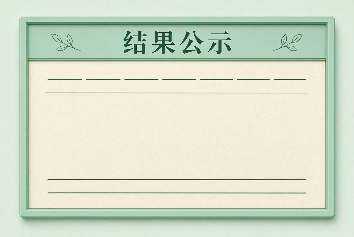 结果公示主题画面